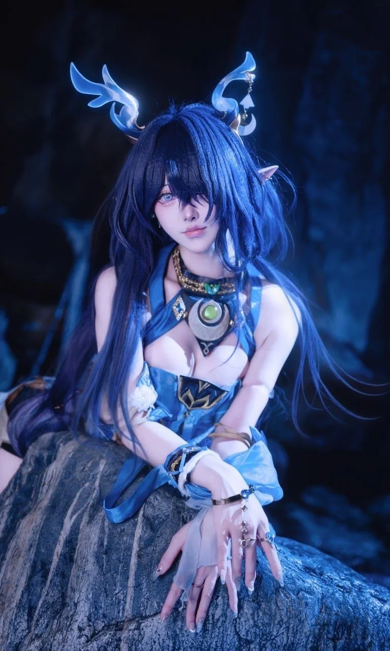 【菈乌玛cos】原神空月之歌，静谧蓝调下的月影低语 - Ludo - 第3张