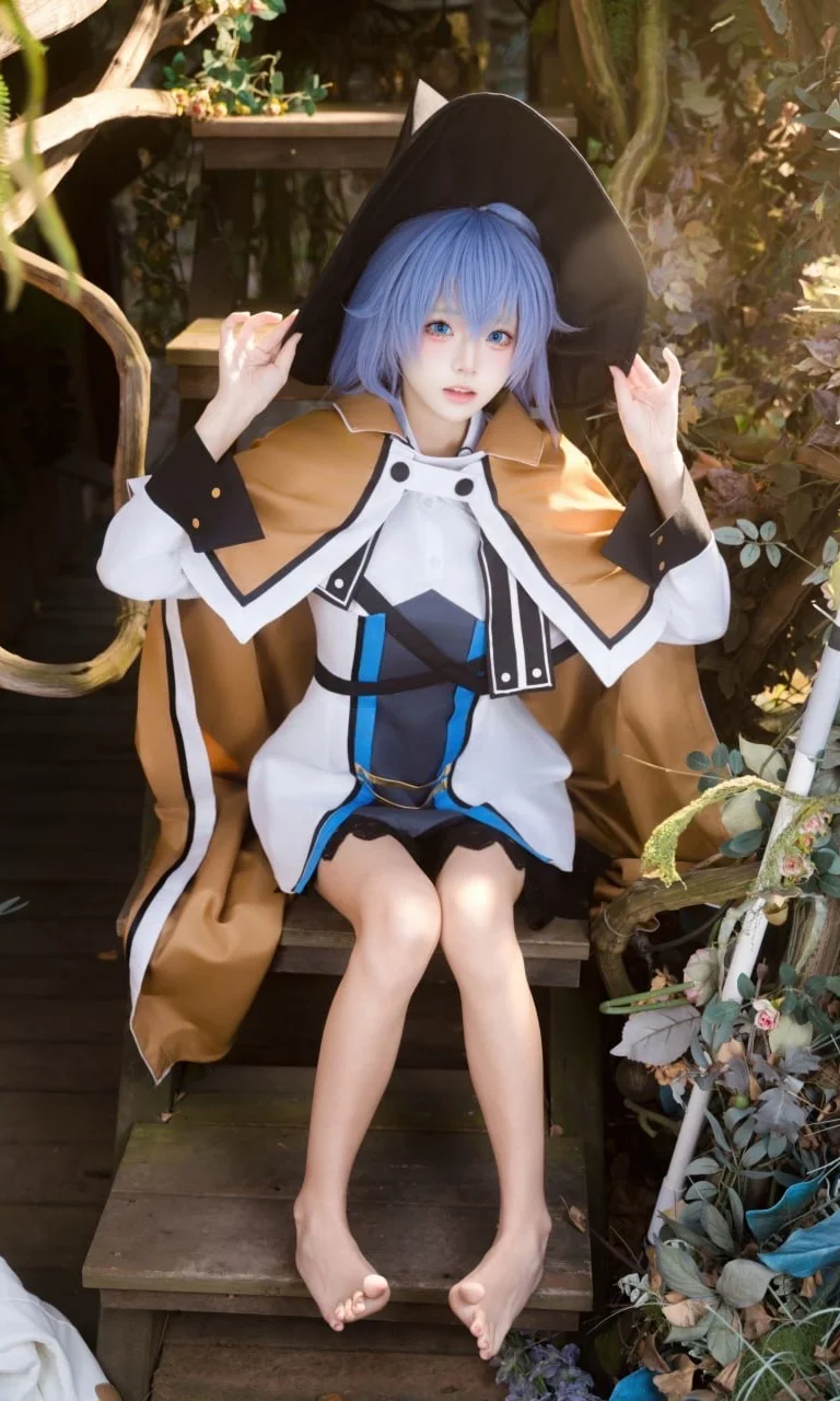 少女cos, 洛琪希cos, 无职转生, 赤脚cos, 洛琪希米格路迪亚
