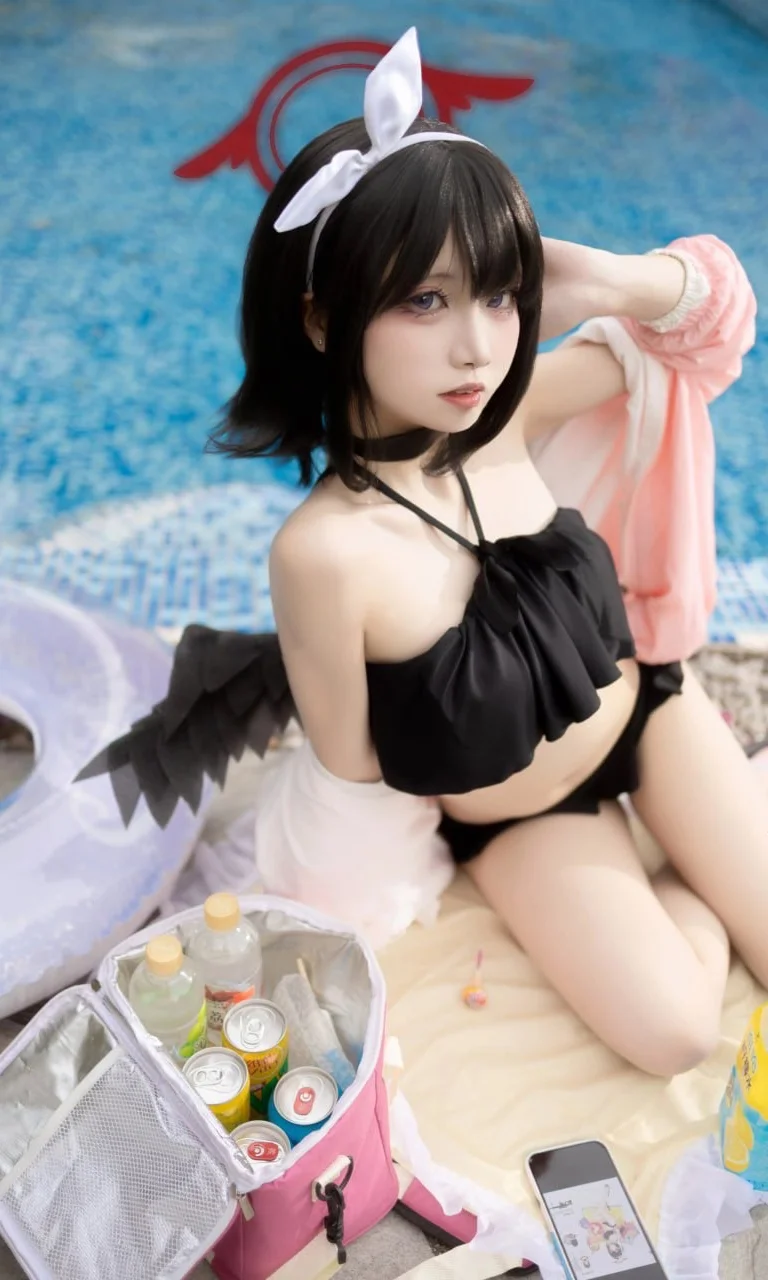 【静山マシロコスプレ】ブルーアーカイブの真夏のプールパーティ - Ludo - 4枚目