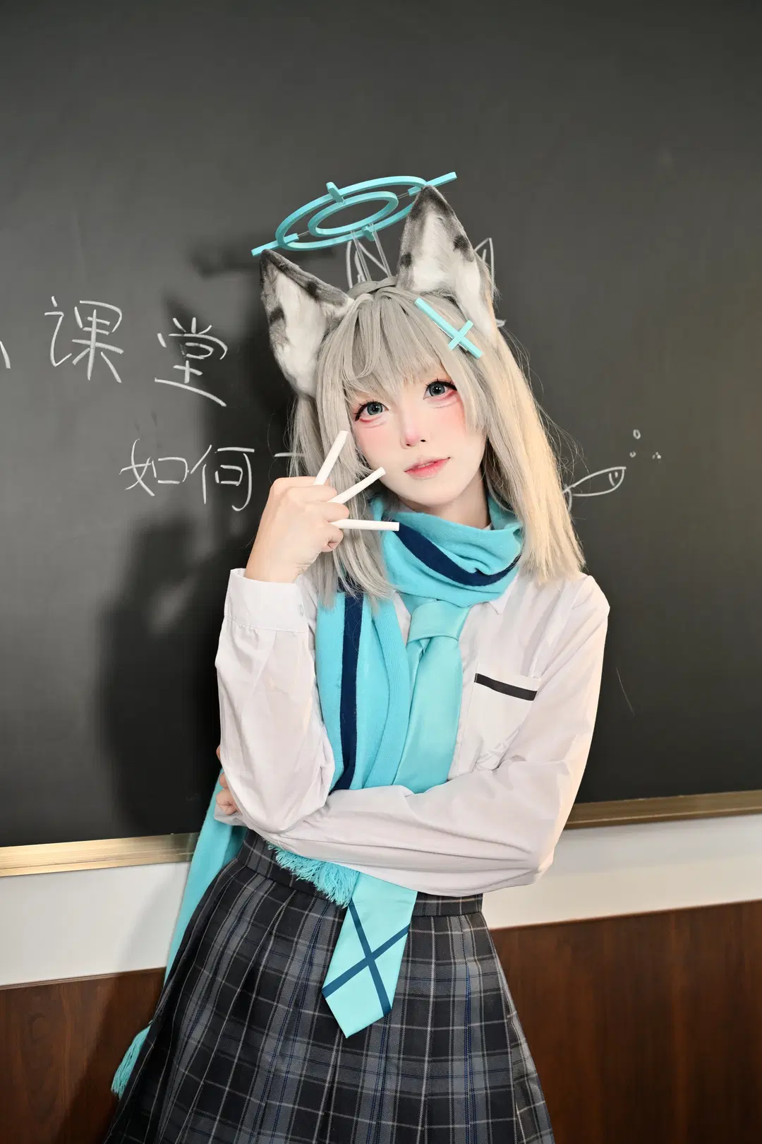 【砂狼白子cos】蔚蓝档案课堂日常 - 咕咕不咕zZ（图文号 - 第3张