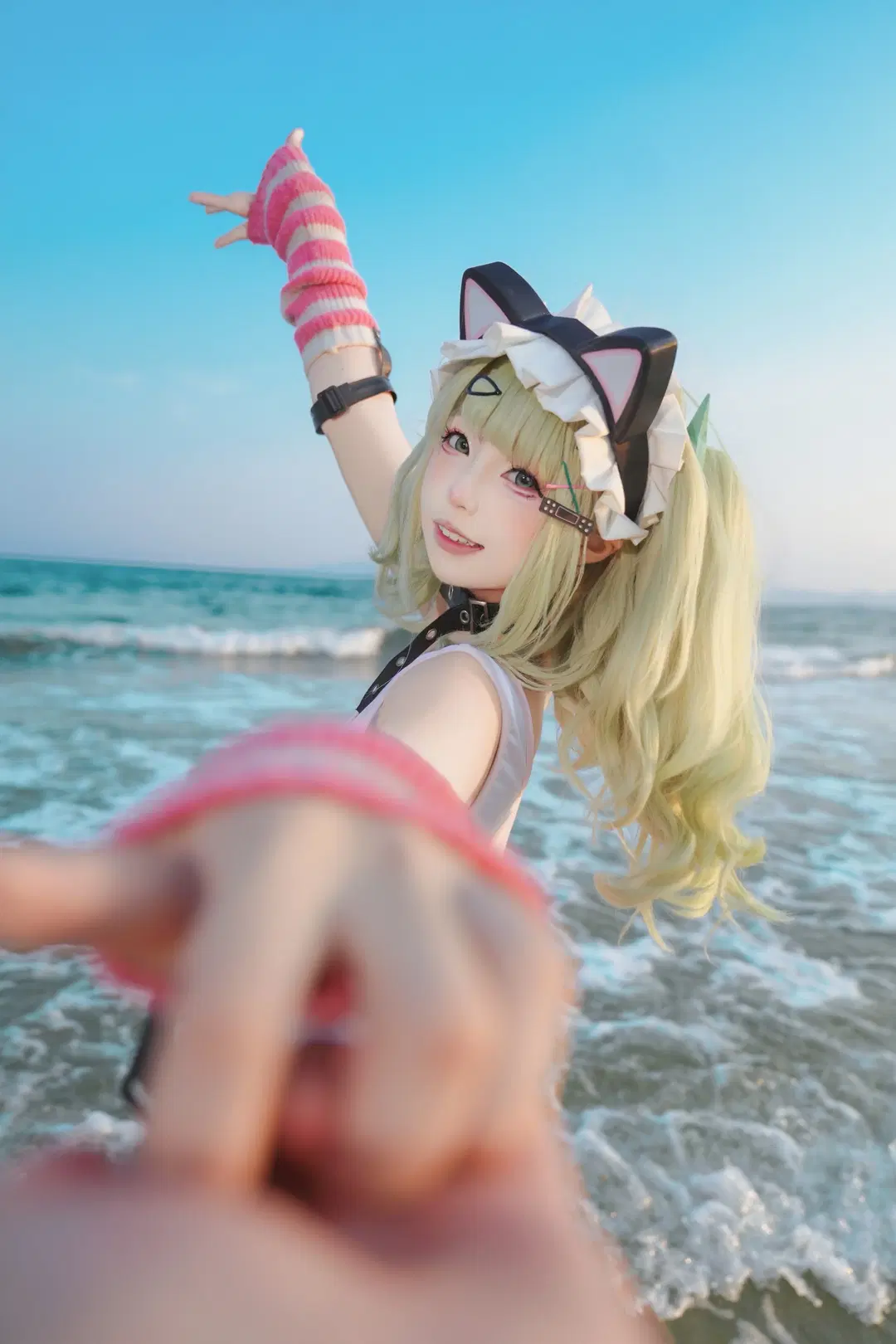 泳装, 海边拍摄, 广州模特, 妄想天使, 千夏cos