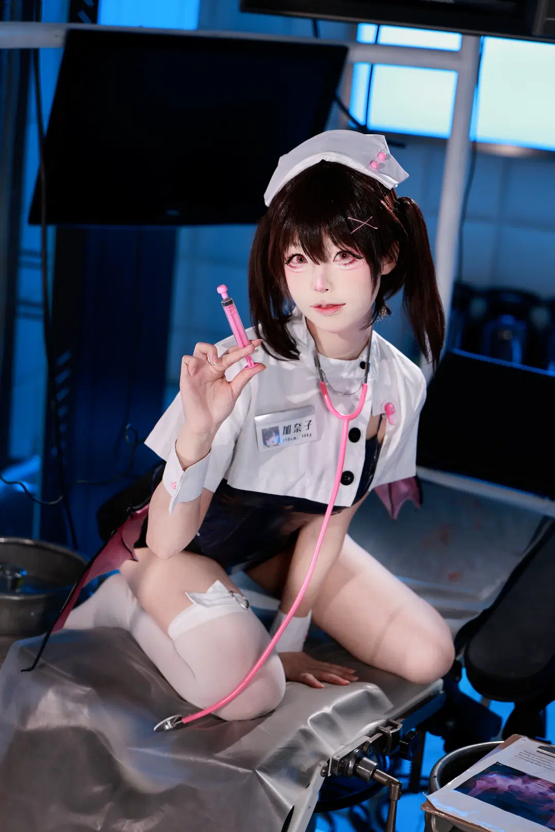 White stockings, Guangzhou cosplay, Nurse cosplay, Kanako cosplay, Dark medical style