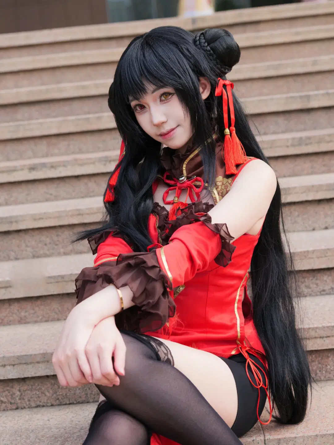 [Kurumi Tokisaki cosplay] Date A Live: Outdoor Shoot Notes on the Lunar New Year Qipao by 可可西里的海_（二次版） - Image 2