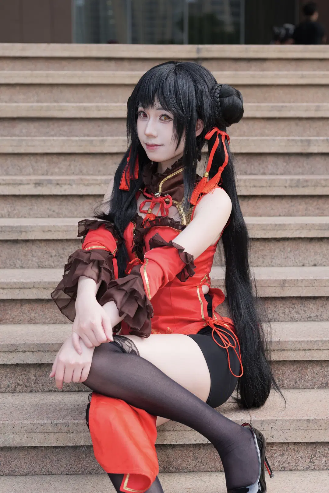 [Kurumi Tokisaki cosplay] Date A Live: Outdoor Shoot Notes on the Lunar New Year Qipao by 可可西里的海_（二次版） - Image 3