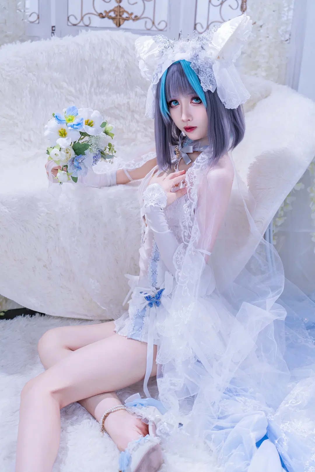【チェシャー コスプレ】『アズールレーン』チェシャー - 純白なる海の調べ：純白の花嫁が魅せる夢幻の誓約 - 貓羽www - 3枚目