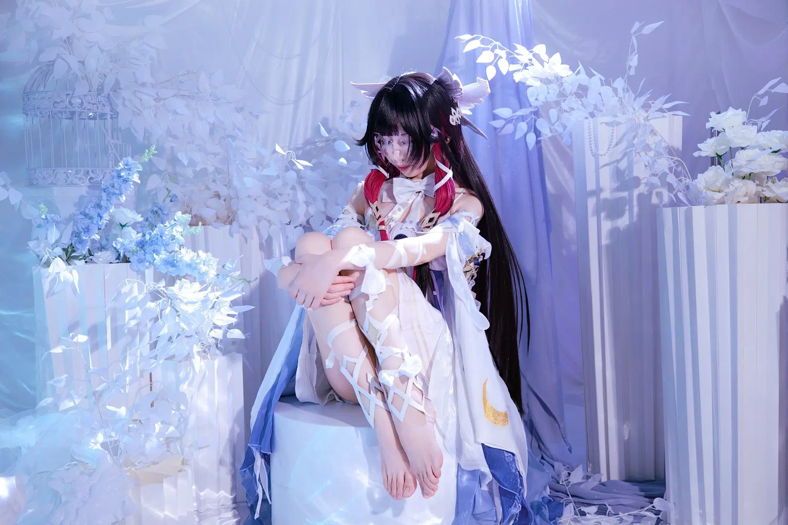 【哥伦比娅cos】原神少女的蓝白秘境 - 貓羽www - 第4张