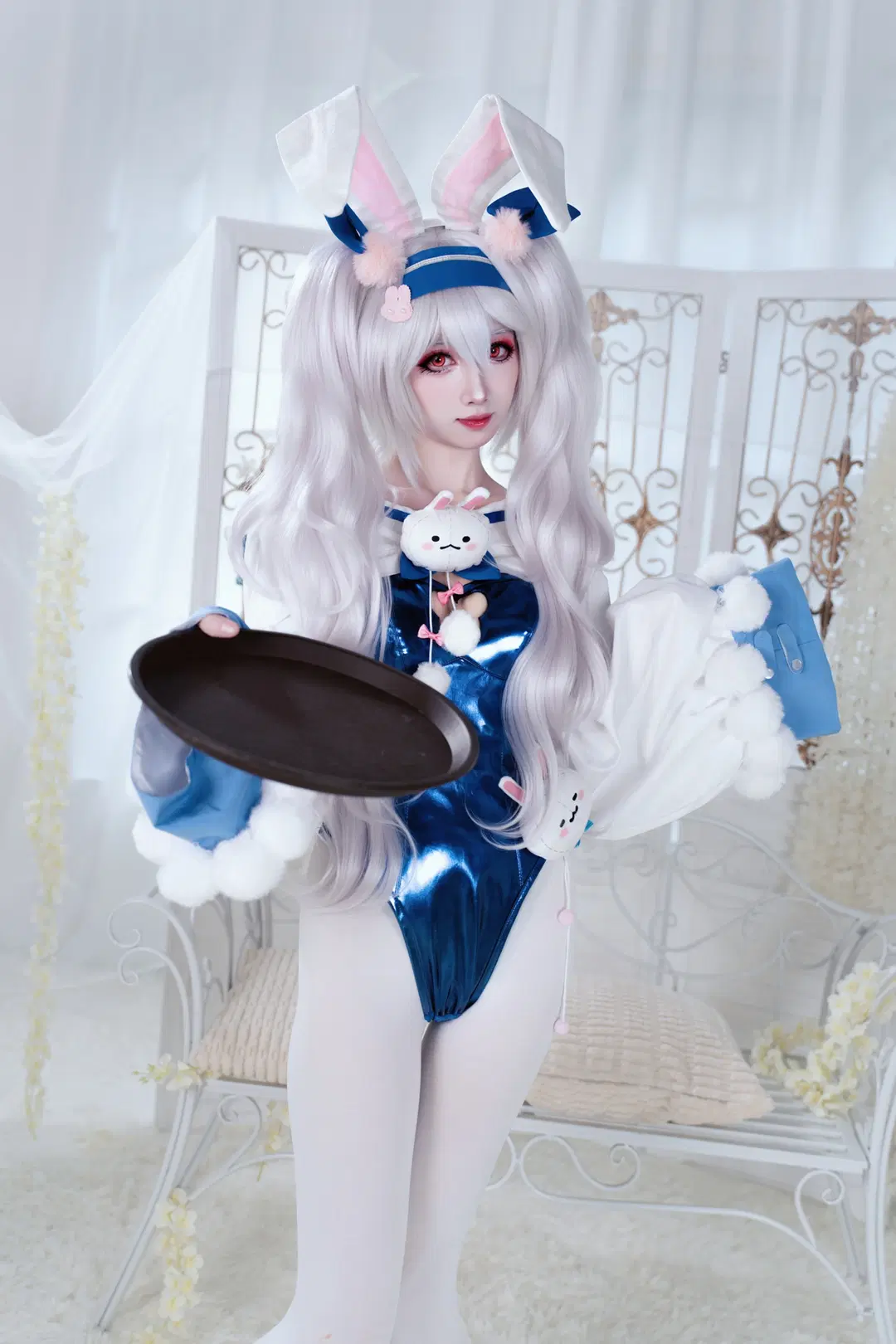 アズールレーン, ラフィー コスプレ, バニーガールコスプレ, 白ストッキング, ラフィー バニーガール