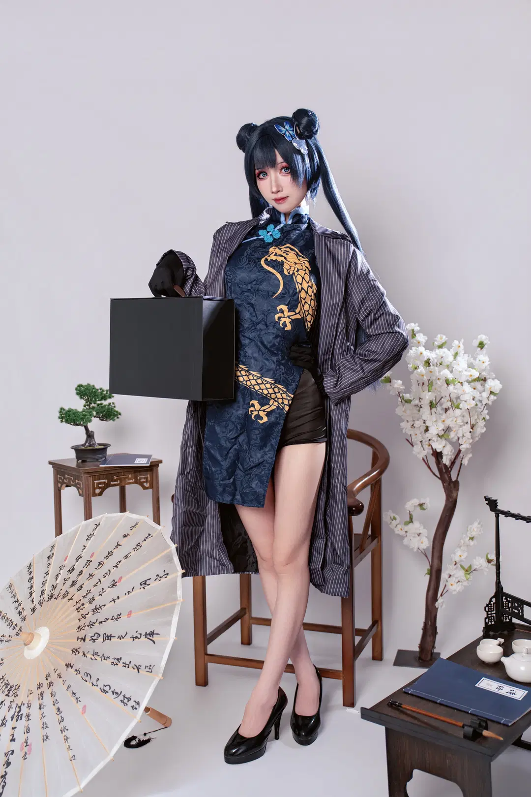 【妃咲cos】碧藍檔案 龍華妃咲旗袍造型 - 貓羽www - 第3張