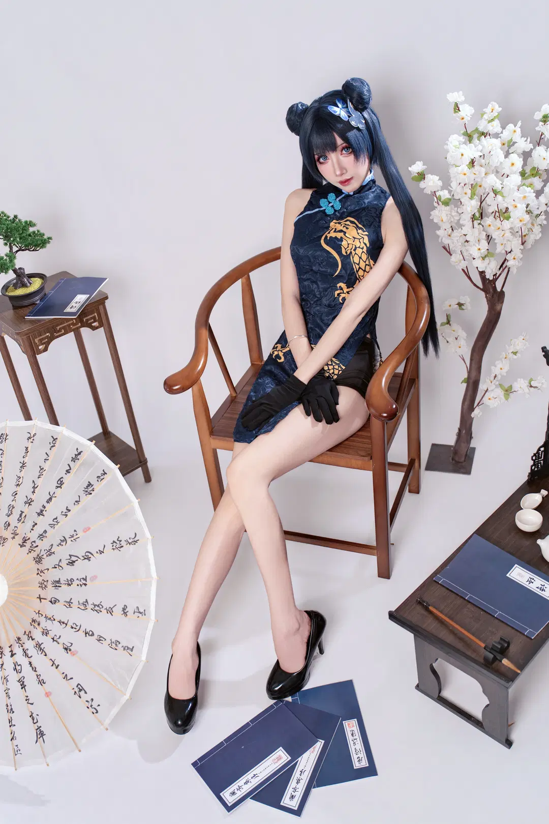 【妃咲cos】碧藍檔案 龍華妃咲旗袍造型 - 貓羽www - 第4張
