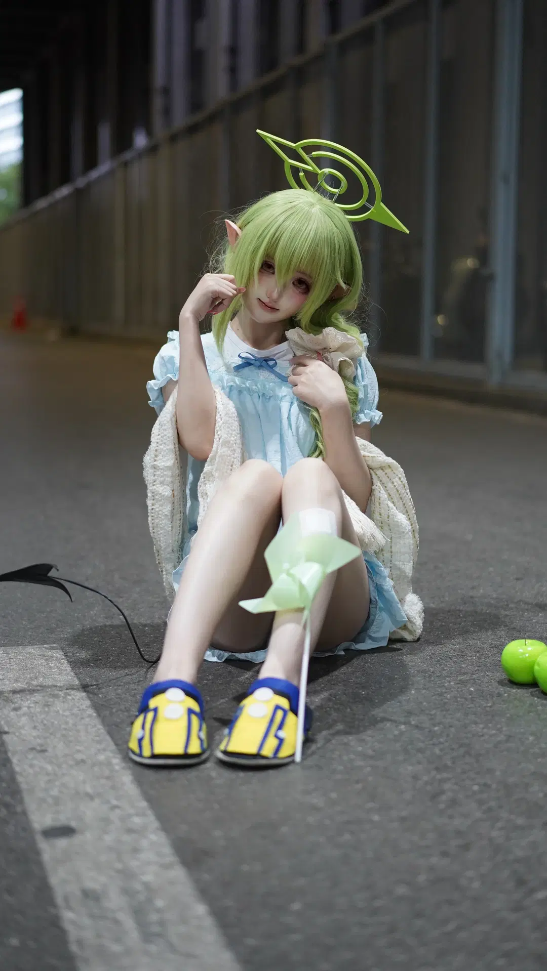 【橘望cos】蔚蓝档案铁道双子夜拍记录 - 村上図図 - 第3张