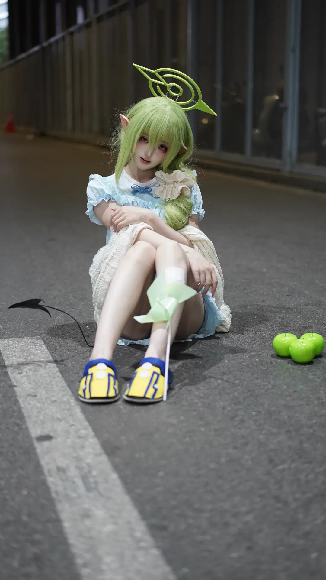 【橘望cos】蔚蓝档案铁道双子夜拍记录 - 村上図図 - 第4张