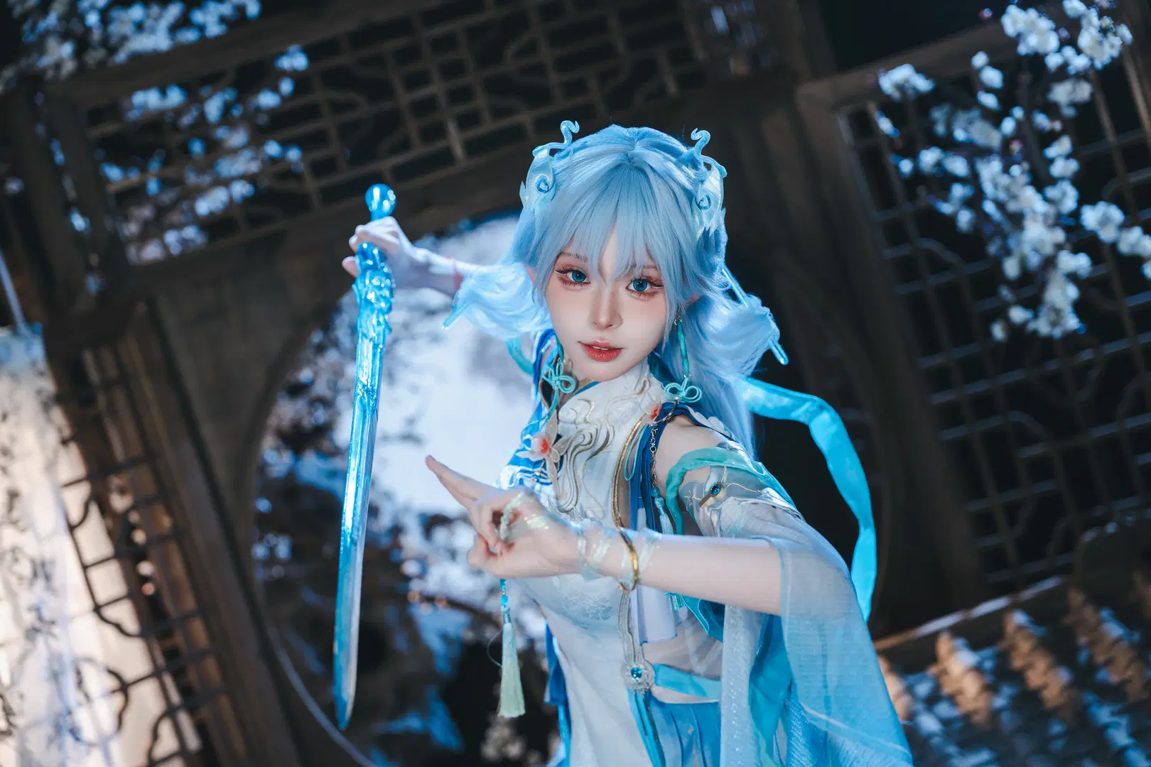 Wuthering Waves, 2D, cosplay, Traditional Chinese style cosplay, Qingxiao cosplay