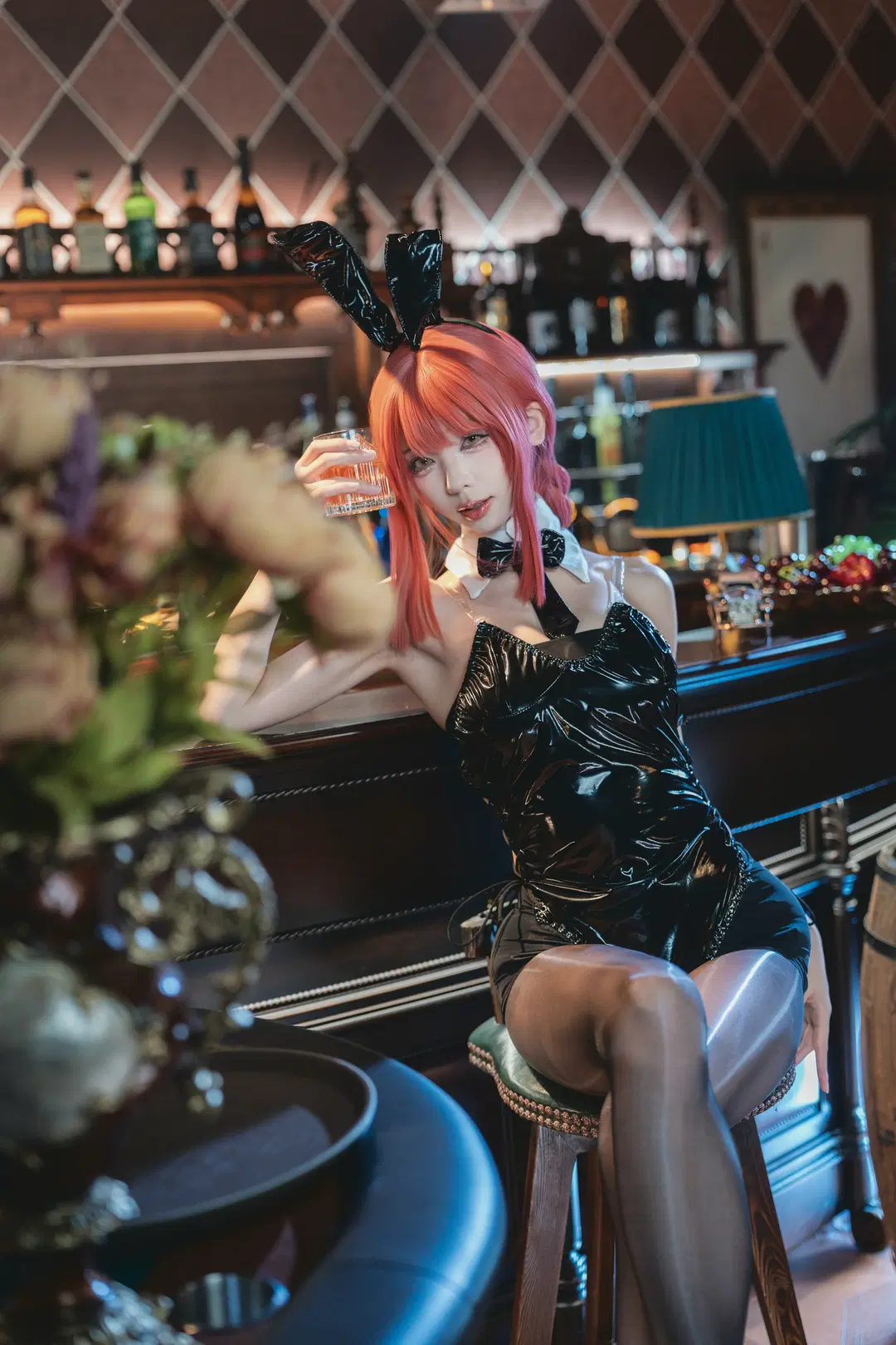 【玛奇玛cos】电锯人酒吧夜色，漆皮兔女郎登场 - 粥粥 - 第2张