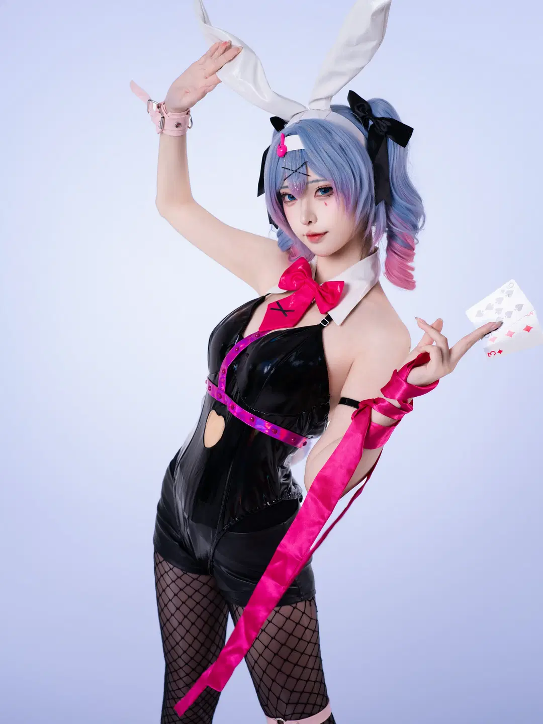 [Hatsune Miku cosplay] Rabbit Hole Theme: Interpreting the Black Latex suit Bunny girl by 沈诗若 - Image 7