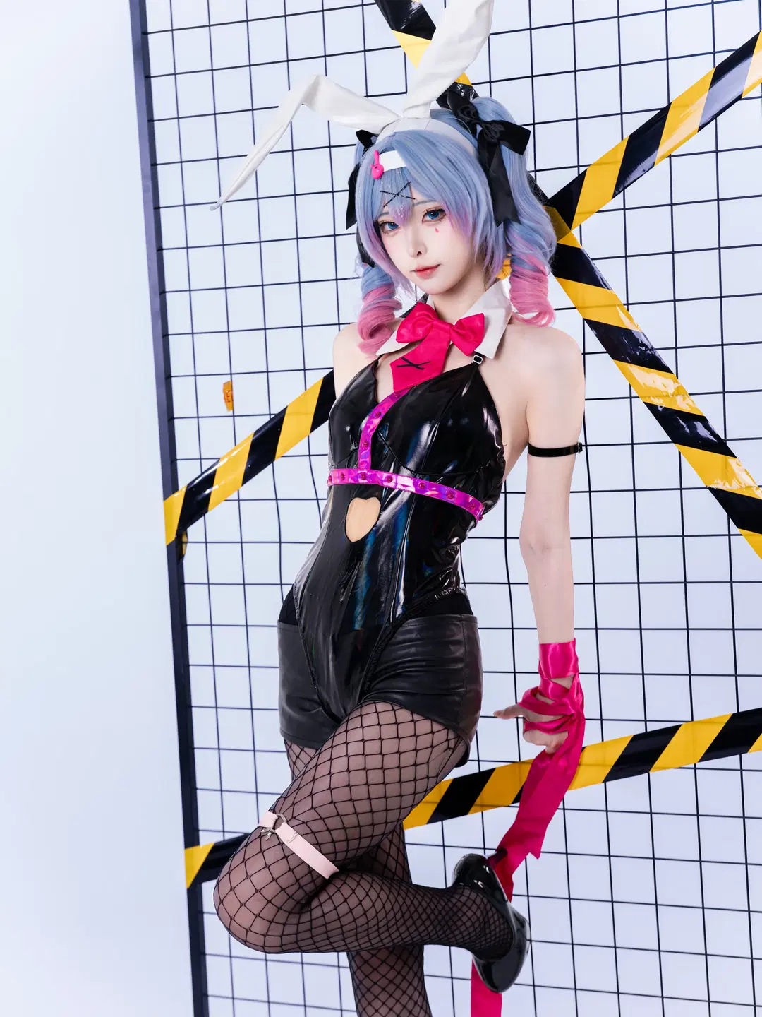 [Hatsune Miku cosplay] Rabbit Hole Theme: Interpreting the Black Latex suit Bunny girl by 沈诗若 - Image 8