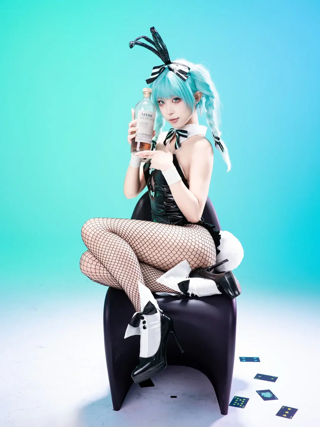 【初音未來cos】兔女郎造型的白棚攝影記錄 - 沈诗若 - 第2張
