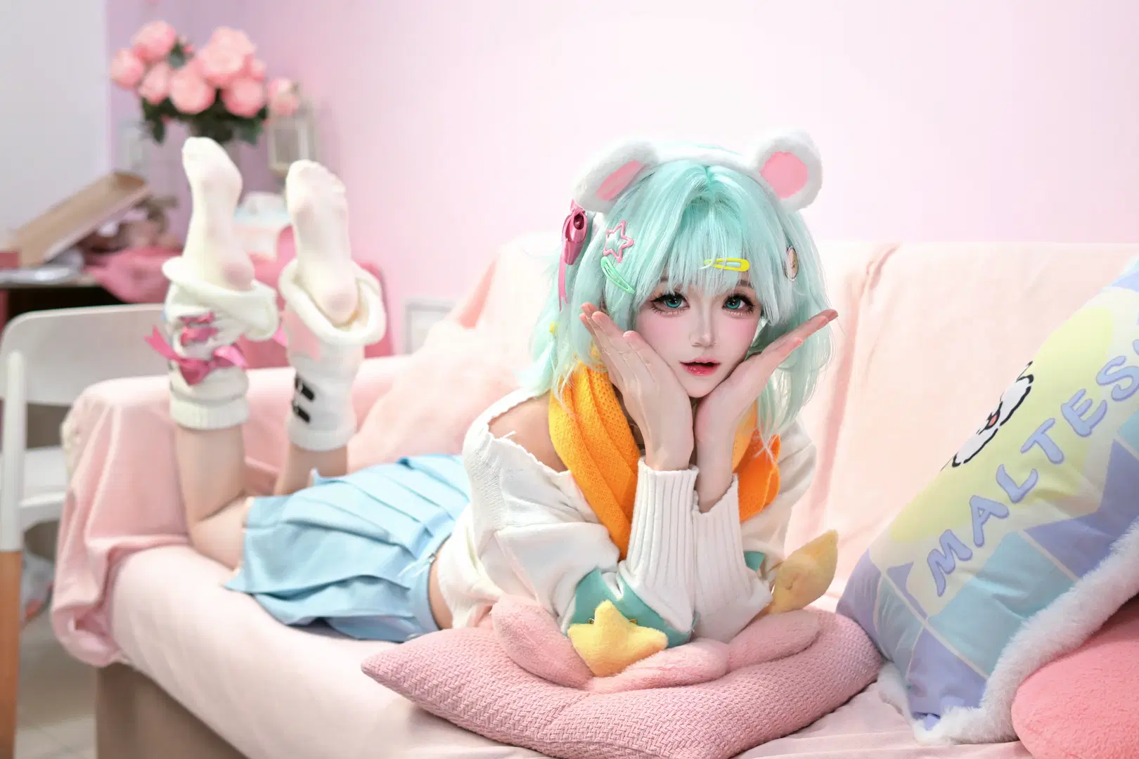 【小喬コスプレ】『オナー・オブ・キングス』×線画犬コラボ、おうちでくつろぐ撮影記録 - 小时汤泡饭 - 6枚目