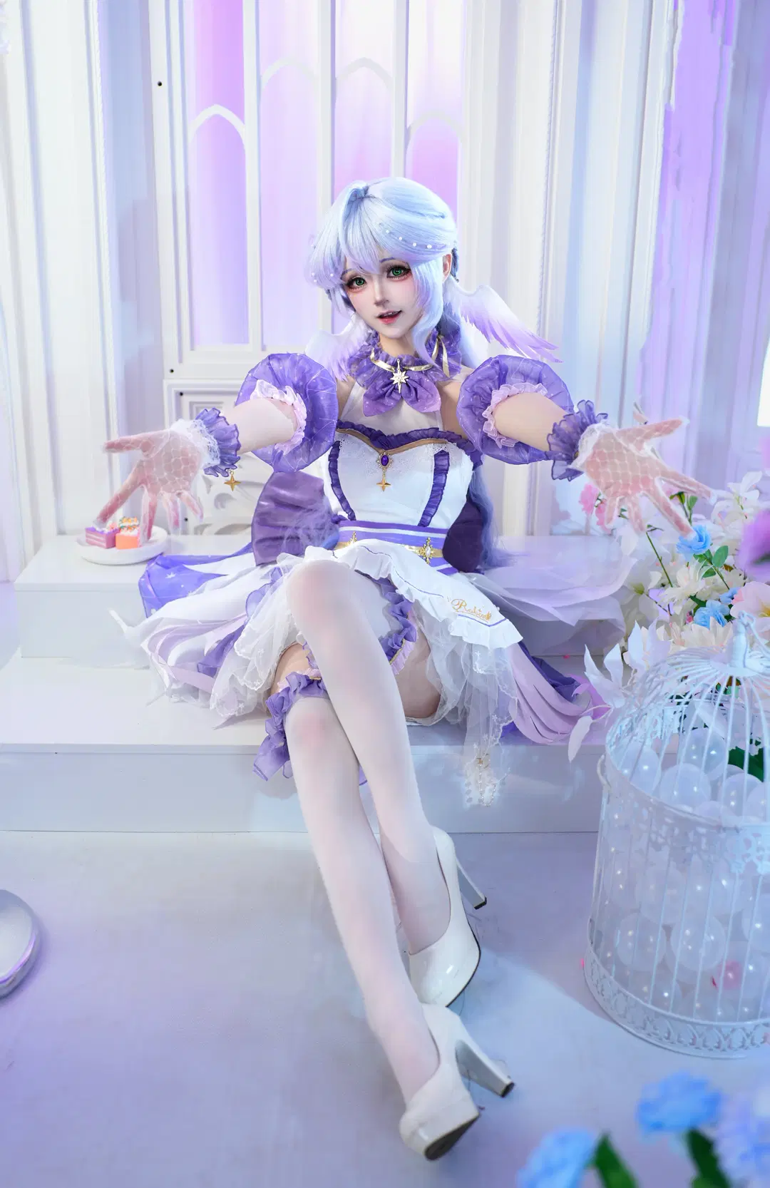 【知更鸟cos】崩坏星穹铁道知更鸟紫白洋装拍摄记录 - 小时汤泡饭 - 第2张