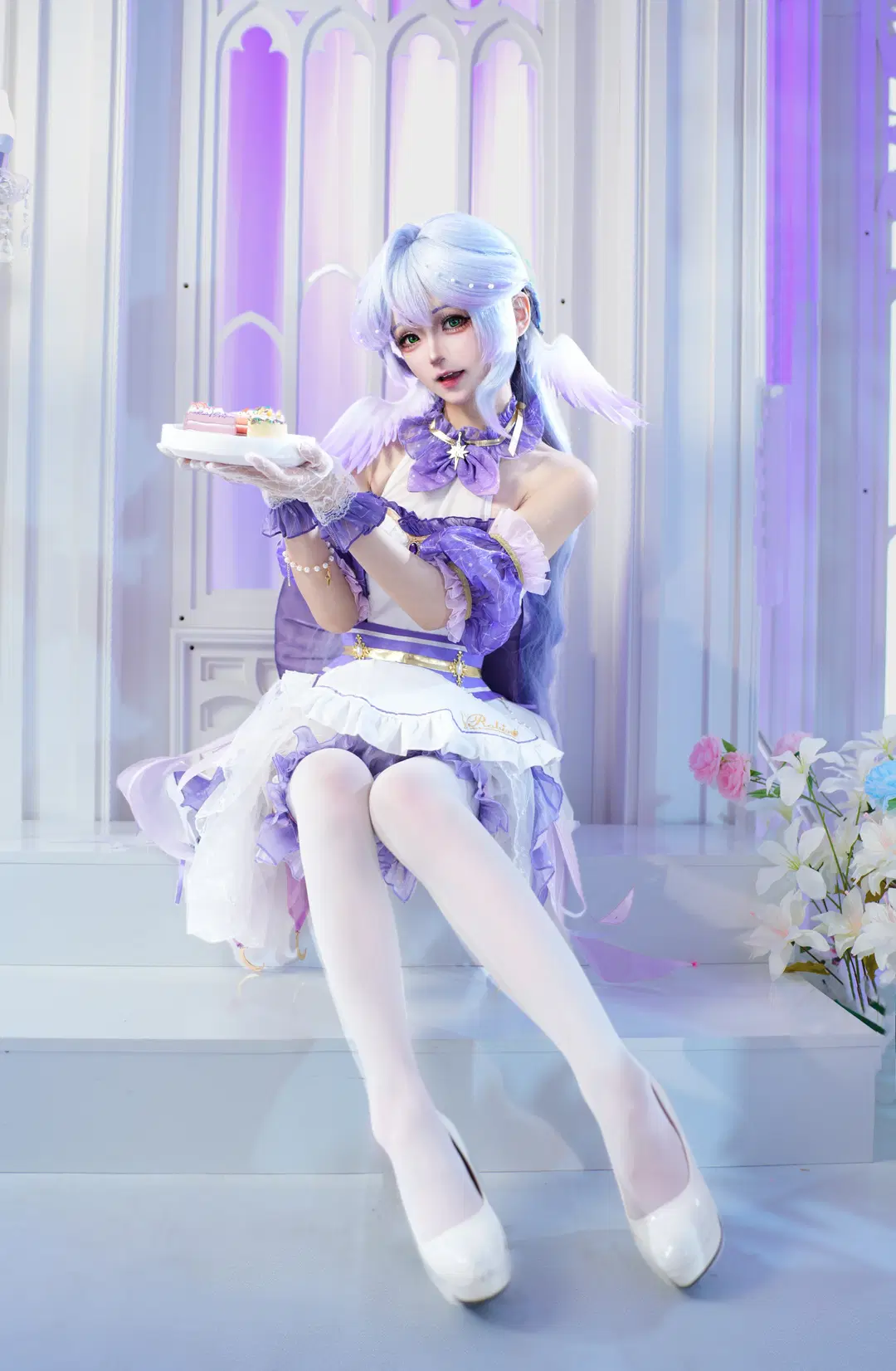 【知更鸟cos】崩坏星穹铁道知更鸟紫白洋装拍摄记录 - 小时汤泡饭 - 第4张