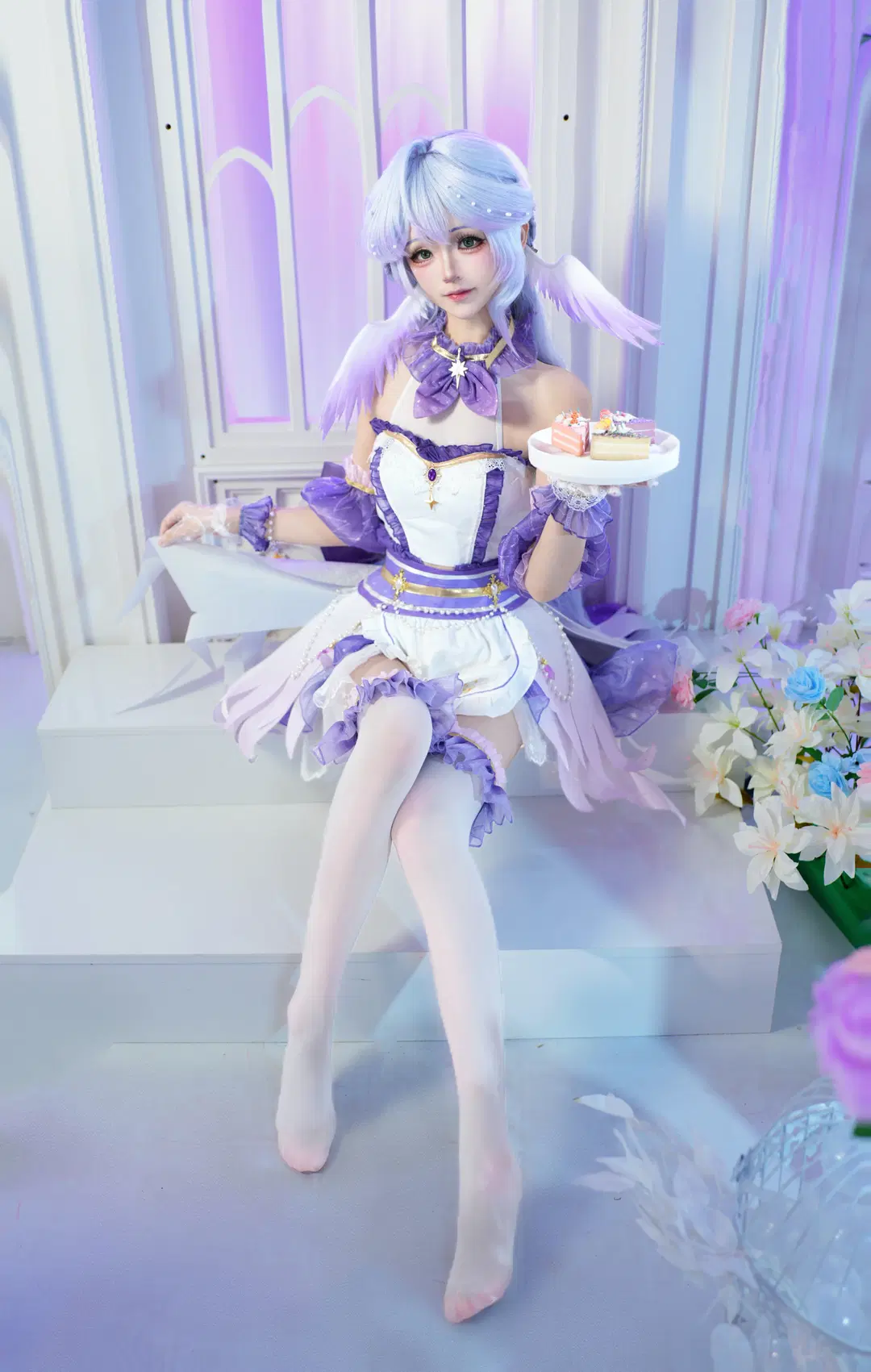 【知更鸟cos】崩坏星穹铁道知更鸟紫白洋装拍摄记录 - 小时汤泡饭 - 第6张