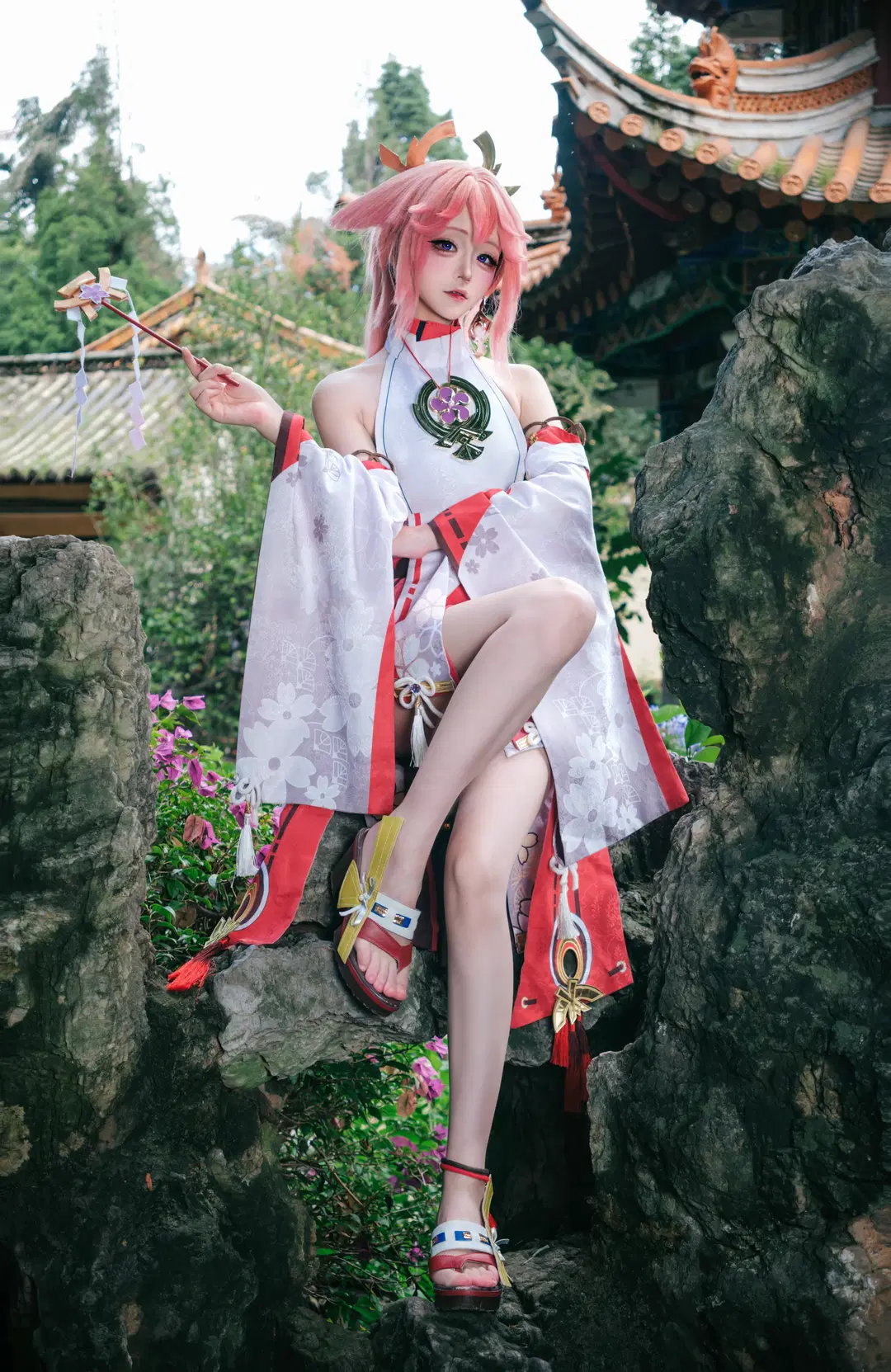 原神, 八重神子cos, 二次元cos, 和风写真, 游戏角色扮演
