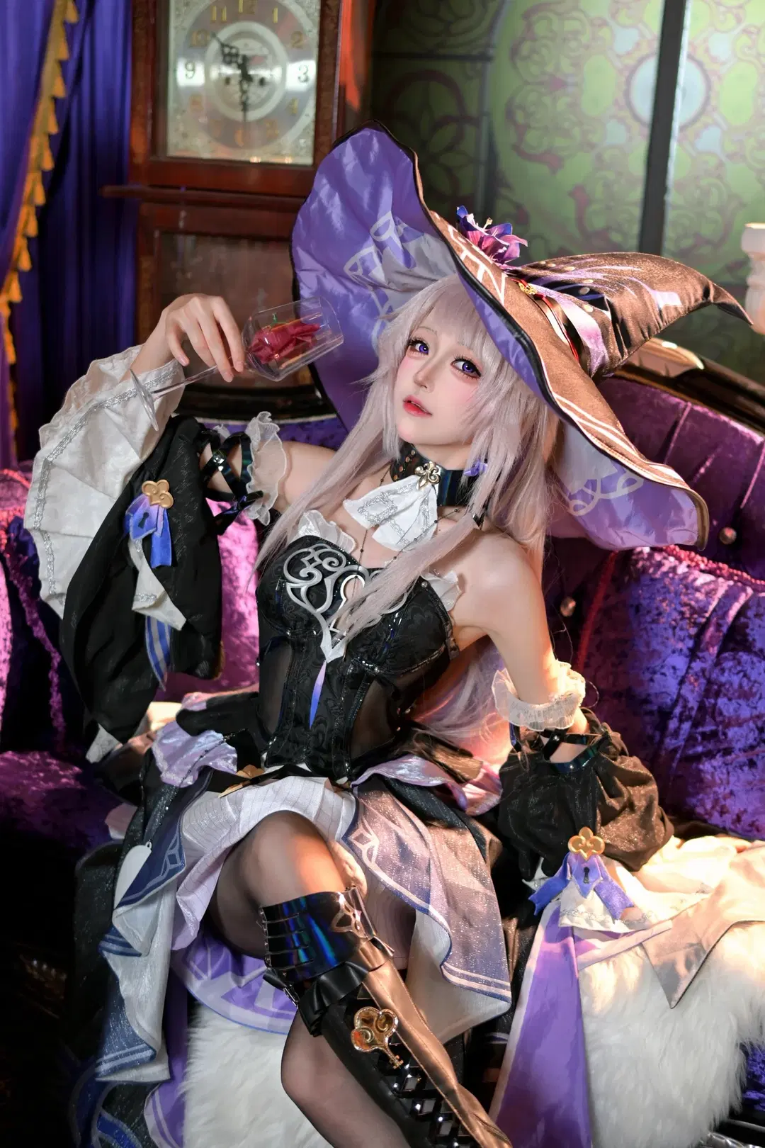 【ヘルタ コスプレ】『崩壊：スターレイル』暗夜に刻む神秘の魔女の肖像 - 小时汤泡饭 - 6枚目