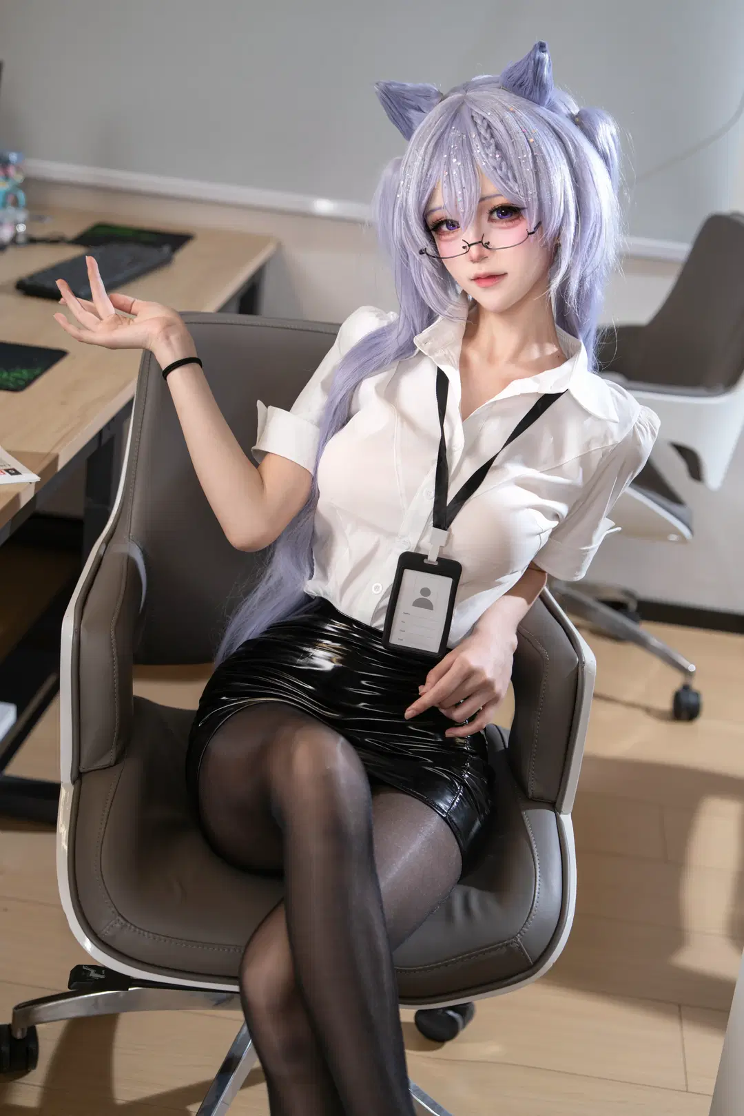 【刻晴コスプレ】刻晴と一緒に働けるなら、残業だって喜んで - 小时汤泡饭 - 2枚目