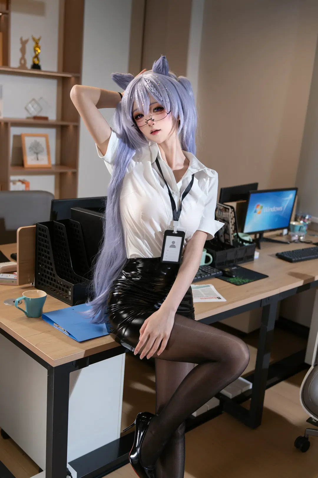 【刻晴コスプレ】刻晴と一緒に働けるなら、残業だって喜んで - 小时汤泡饭 - 3枚目