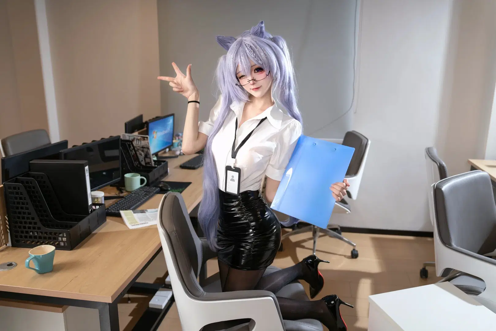 【刻晴コスプレ】刻晴と一緒に働けるなら、残業だって喜んで - 小时汤泡饭 - 4枚目