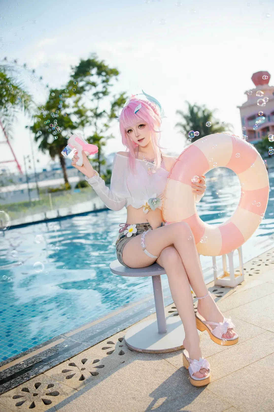 【エイメス コスプレ】『鳴潮』夏のプールで魅せる水着アレンジ撮影記録 - 小时汤泡饭 - 3枚目