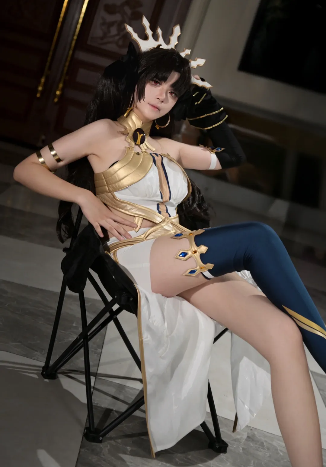 Cosplay摄影, 漫展场照, 伊什塔尔cos, FateGO, 深蓝色丝袜 - 第1张
