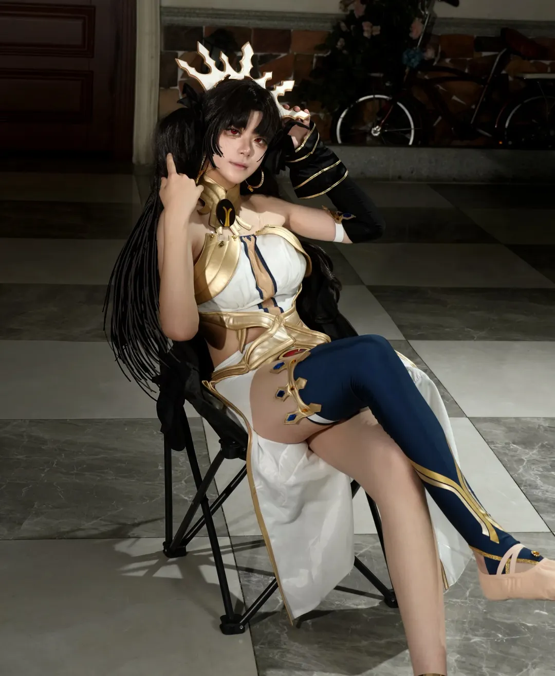 Cosplay摄影, 漫展场照, 伊什塔尔cos, FateGO, 深蓝色丝袜 - 第2张