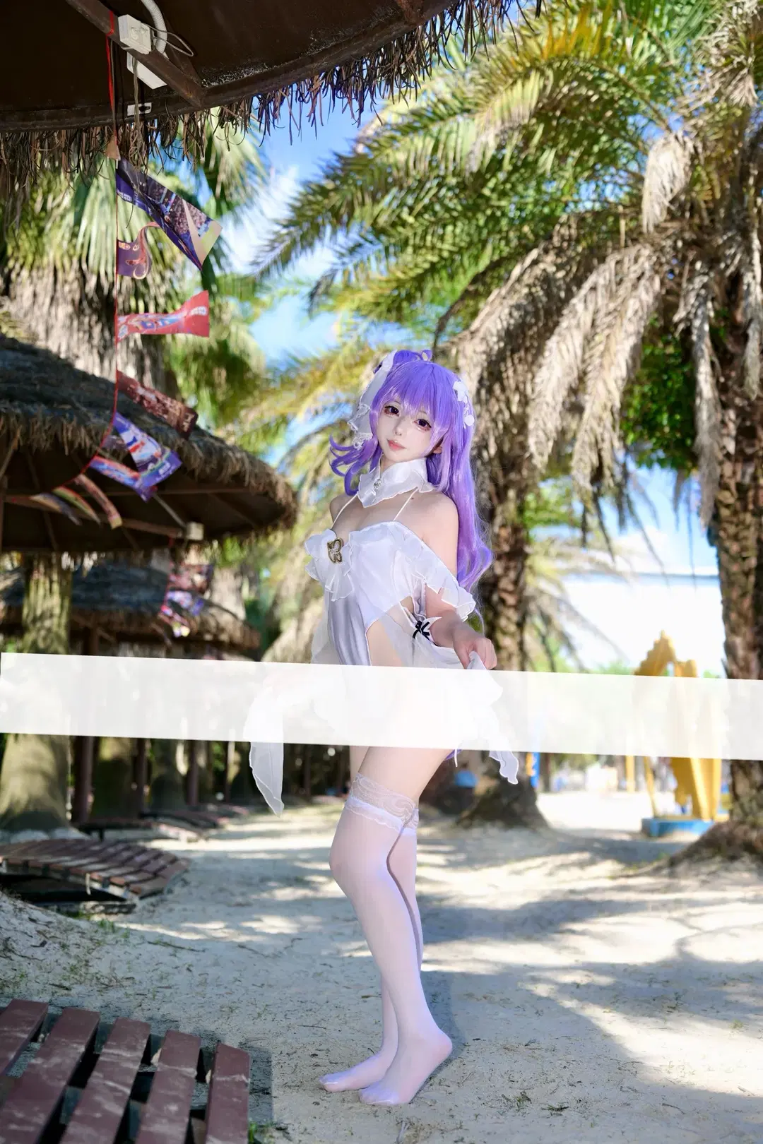 【独角兽cos】碧蓝航线独角兽的夏日泳池与沙滩白丝写真 - 蒲牢411 - 第5张