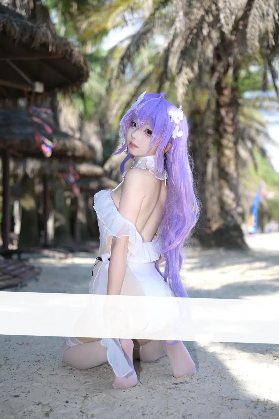 【独角兽cos】碧蓝航线独角兽的夏日泳池与沙滩白丝写真 - 蒲牢411 - 第6张