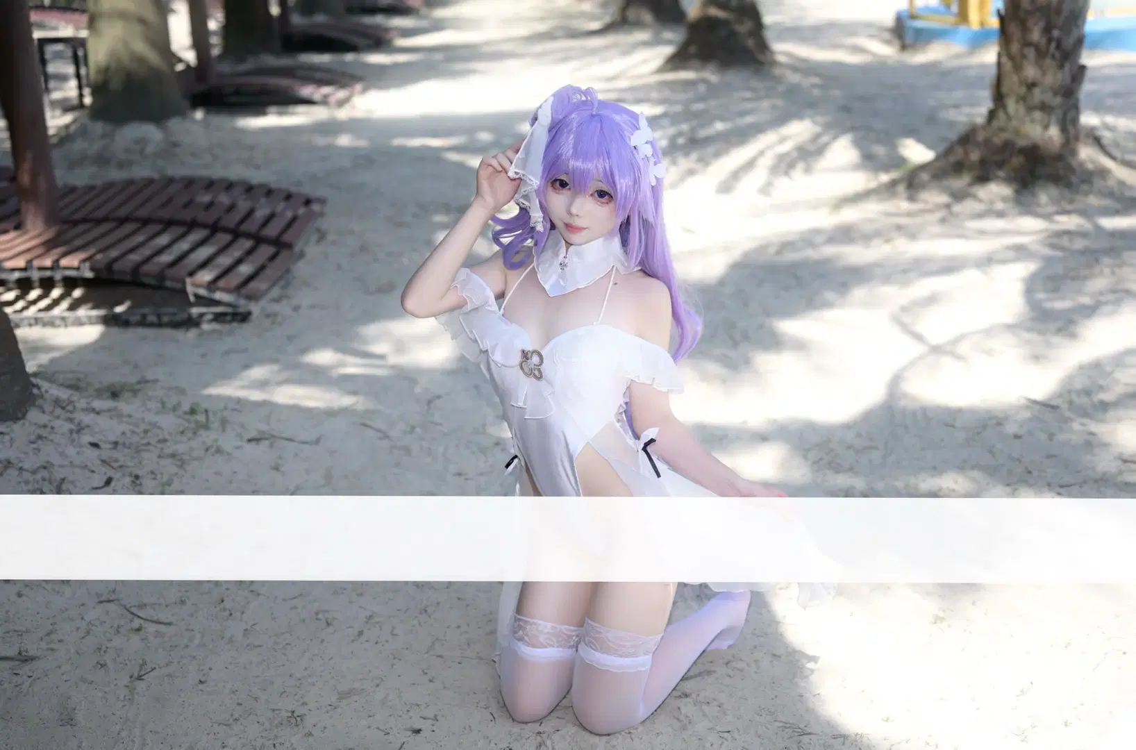 【独角兽cos】碧蓝航线独角兽的夏日泳池与沙滩白丝写真 - 蒲牢411 - 第8张