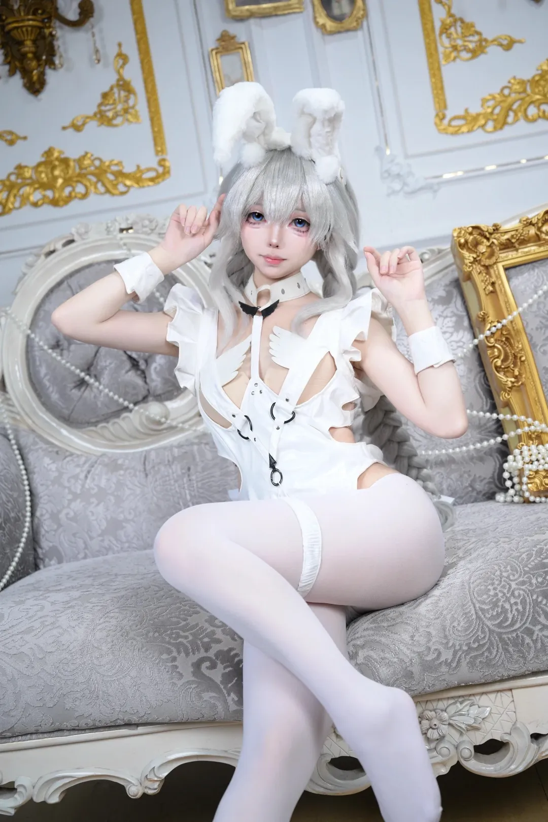 cosplay, 碧蓝航线, 兔女郎, 白丝, 恶毒cos