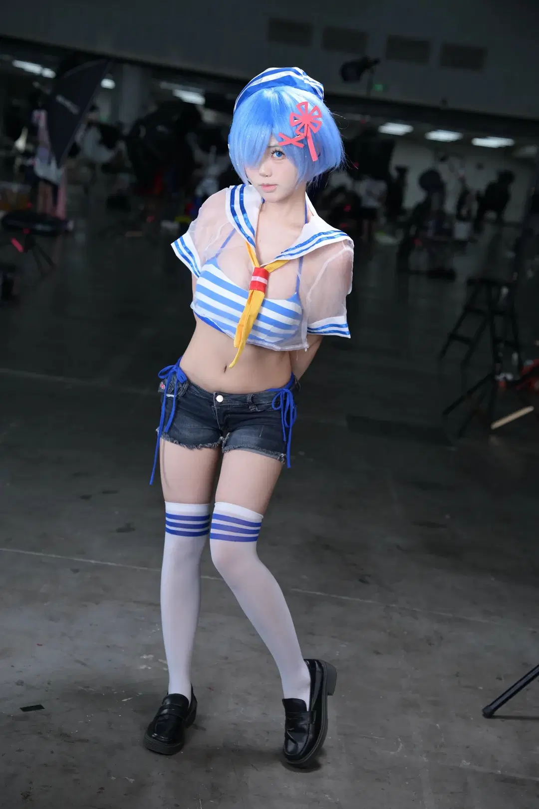 【レム コスプレ】『Re:ゼロから始める異世界生活』水色水着の撮影記録 - 蒲牢411 - 2枚目