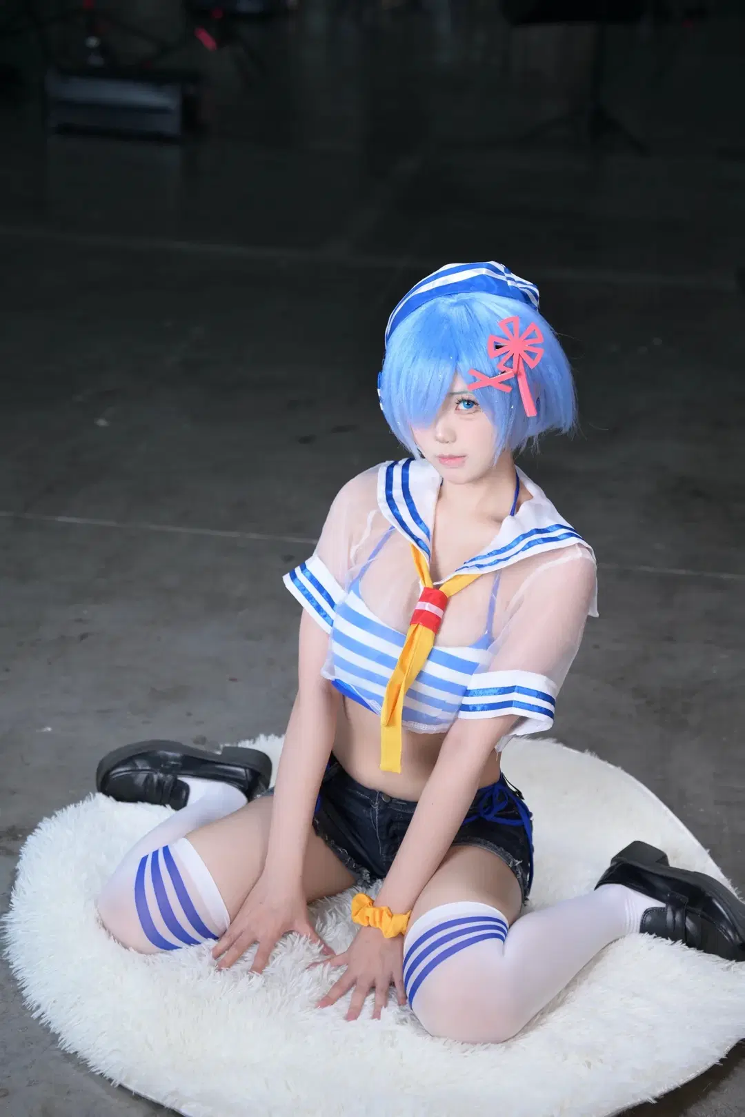 【レム コスプレ】『Re:ゼロから始める異世界生活』水色水着の撮影記録 - 蒲牢411 - 5枚目