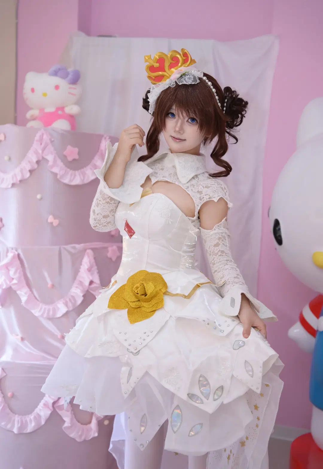 【小乔cos】王者荣耀纯白花嫁，今天是甜美优雅的乔妹 - 蒲牢411 - 第3张