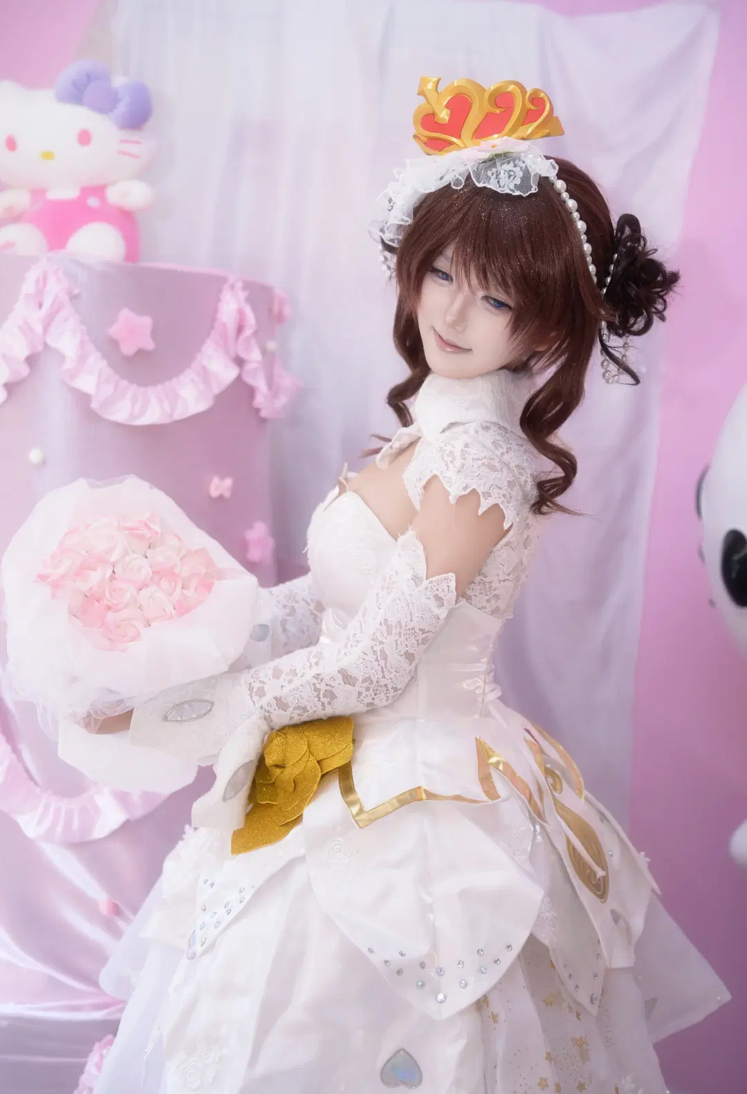 【小乔cos】王者荣耀纯白花嫁，今天是甜美优雅的乔妹 - 蒲牢411 - 第4张