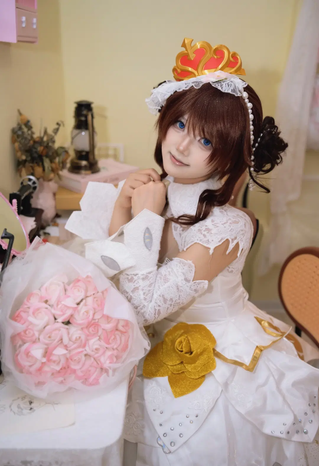 【小乔cos】王者荣耀纯白花嫁，今天是甜美优雅的乔妹 - 蒲牢411 - 第6张