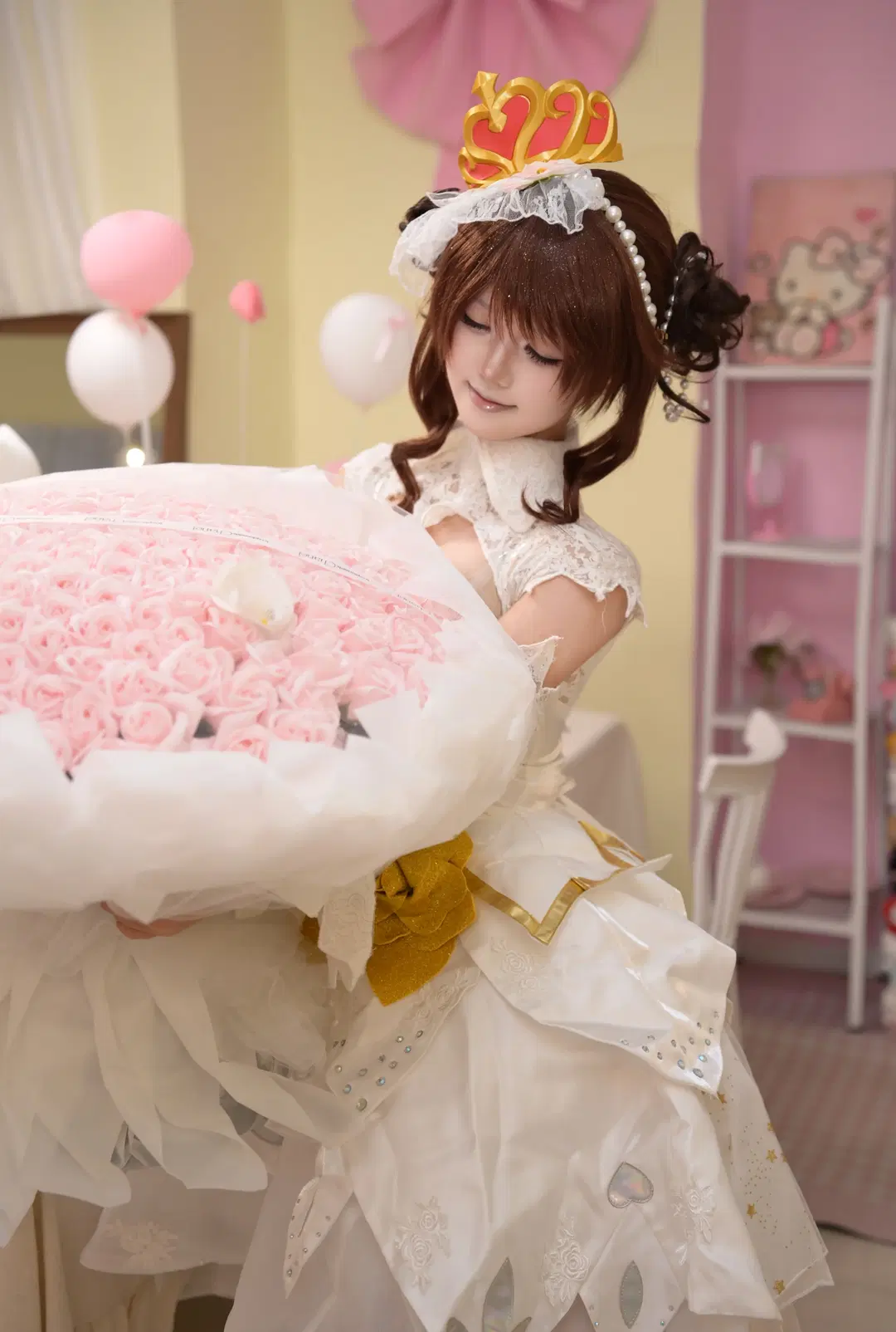 【小乔cos】王者荣耀纯白花嫁，今天是甜美优雅的乔妹 - 蒲牢411 - 第8张