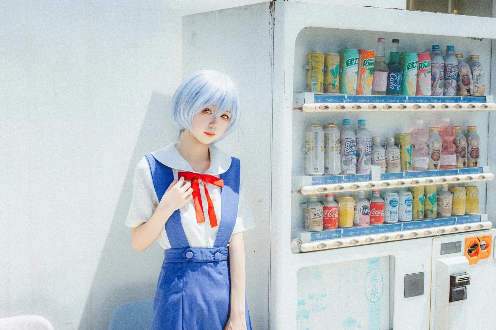 【綾波レイコスプレ】新世紀エヴァンゲリオン、夏の炭酸水とフィルムが織りなす光影 - 猫皮萨摩耶 - 3枚目