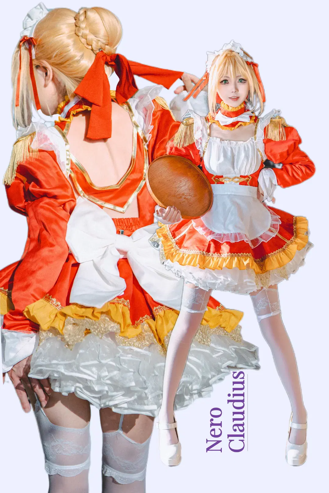 Fate/Grand Order, Nero Cosplay, White stockings, Nero maid, Original art reproduction