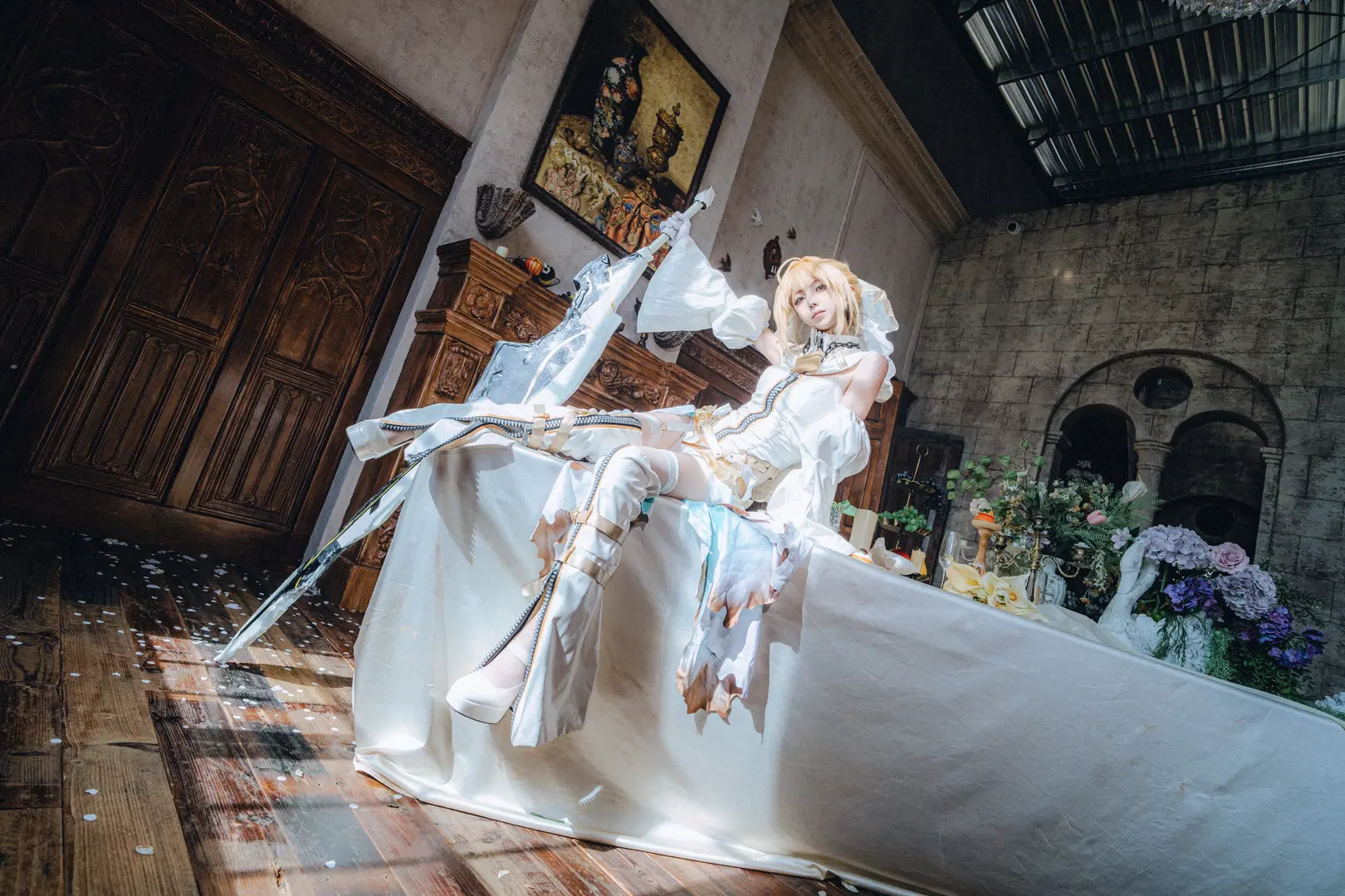 【尼禄cos】Fate/Grand Order 花嫁尼禄的华丽登场 - 猫皮萨摩耶 - 第2张