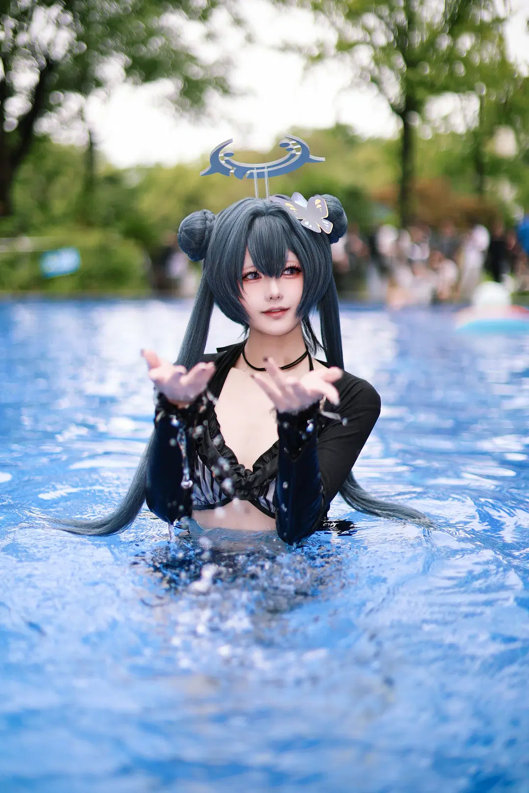 【Poolside photoshoot】Summer Poolside Outdoor Convention Shoot: A Collision of Water Splashes and Light | Convention photos by Anko - Image 13