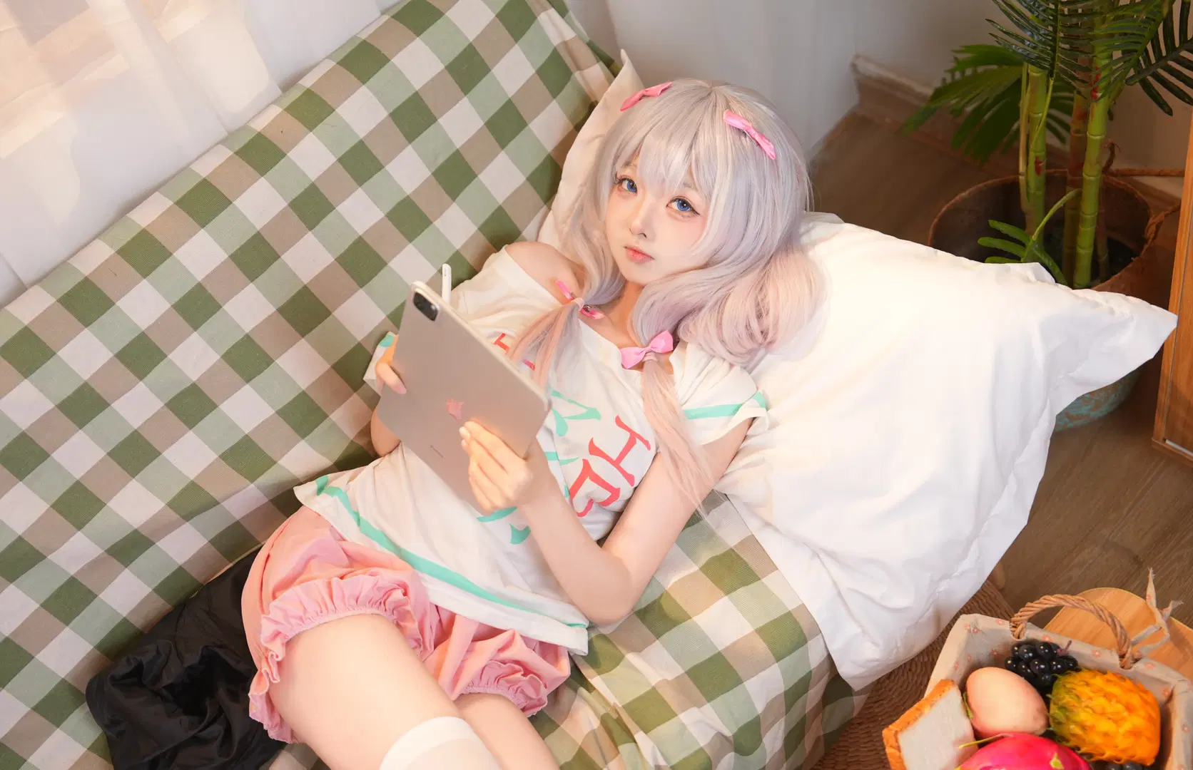 【和泉紗霧 コスプレ】銀髪ツインテールで過ごすおうちでの日常 - ni不早说 - 2枚目
