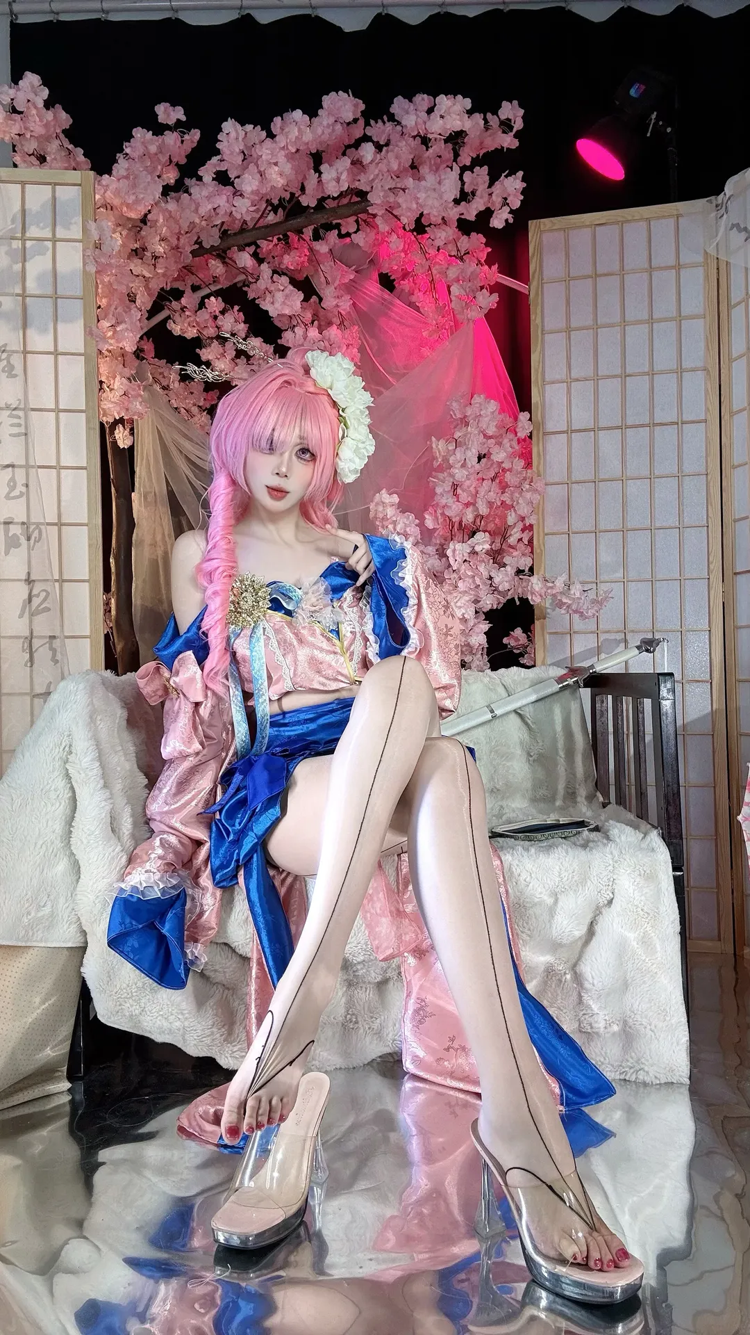 二次元, 古风cos, 棕色尘埃2, 白色连裤袜, 剑后-席比雅cos