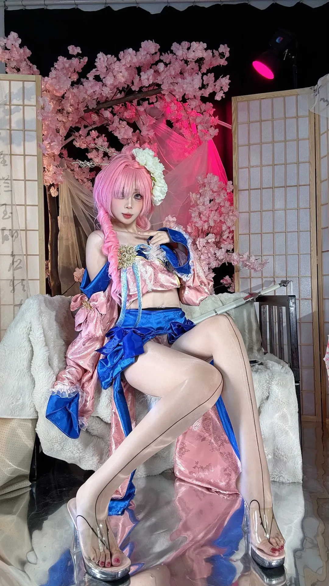 二次元, 古风cos, 棕色尘埃2, 白色连裤袜, 剑后-席比雅cos - 第2张