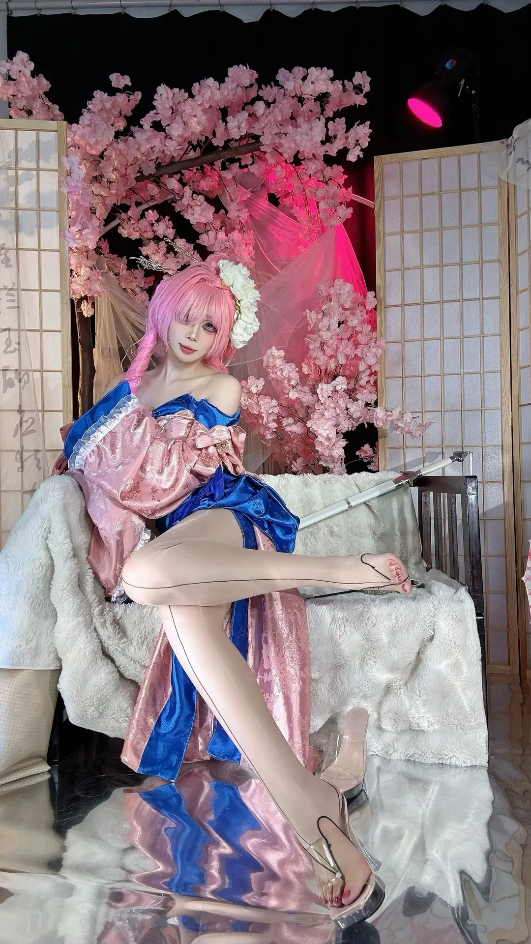 二次元, 古风cos, 棕色尘埃2, 白色连裤袜, 剑后-席比雅cos - 第3张